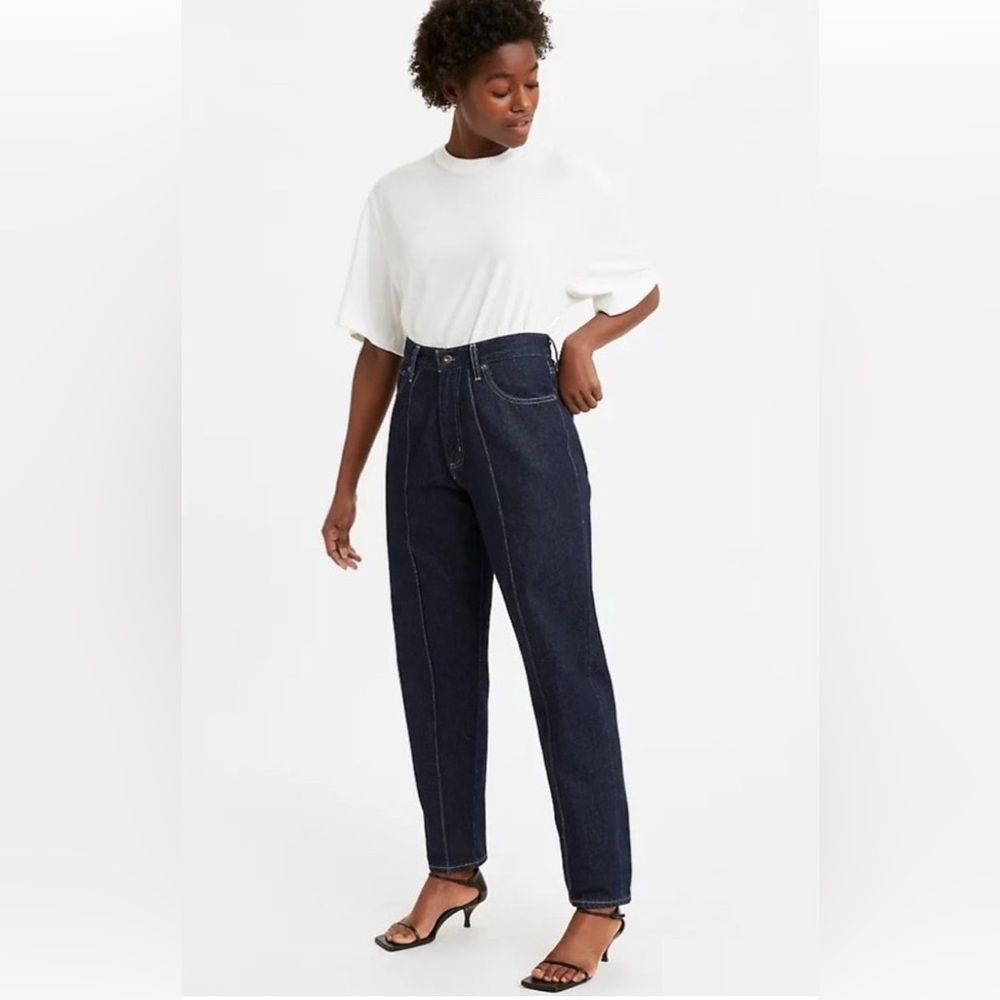 Levi's Made & Crafted Pleated Column Dark Indigo Blue Jeans